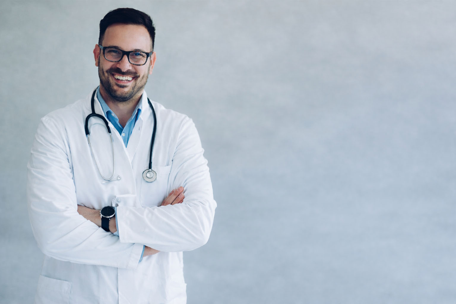 Physician in clinical setting